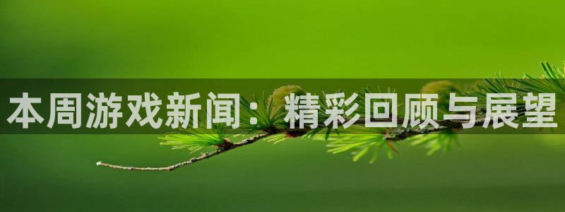 辉达娱乐4开户：本周游戏新闻：精彩回顾与展望